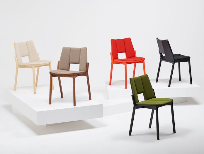 Mattiazzi Tronco Chairs Upholstered Industrial Facility
