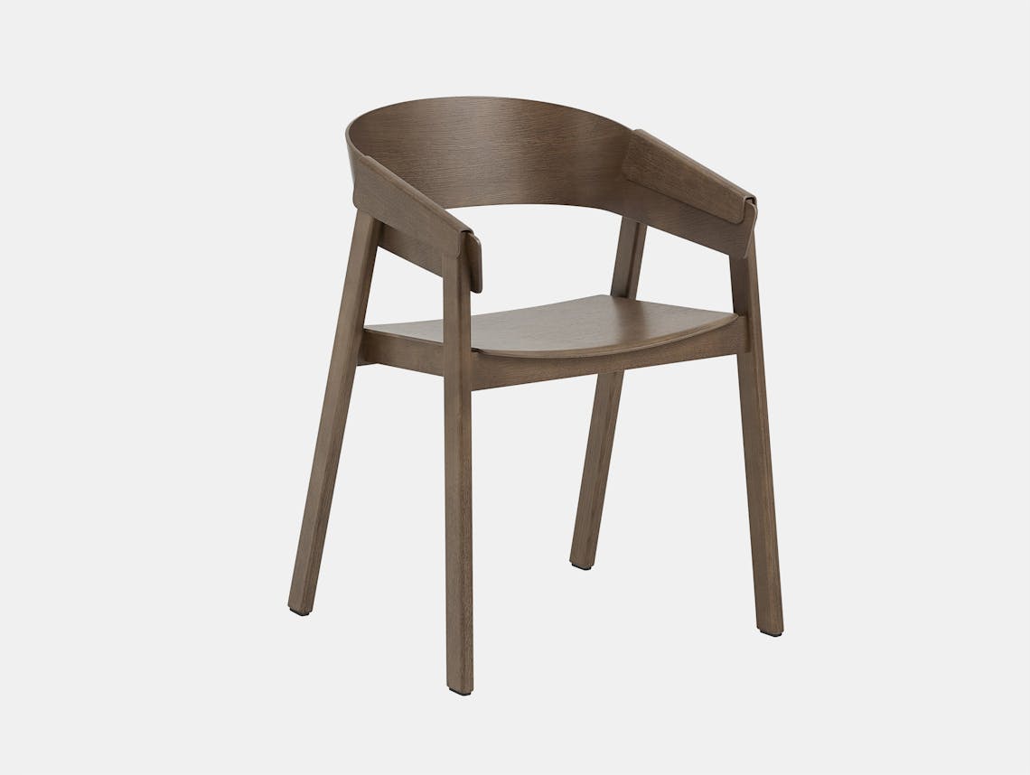 Muuto cover armchair dark stained brown