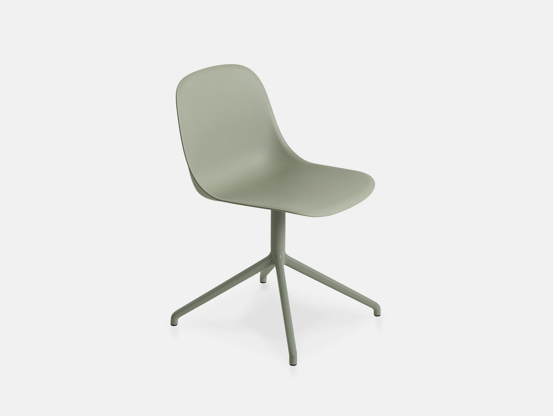 Muuto fiber swivel side chair d green
