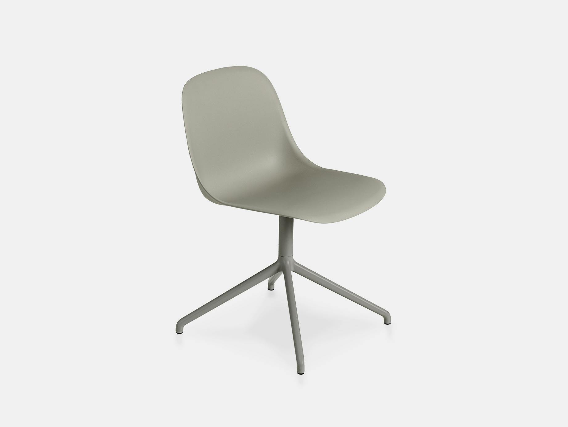 Muuto fiber swivel side chair grey