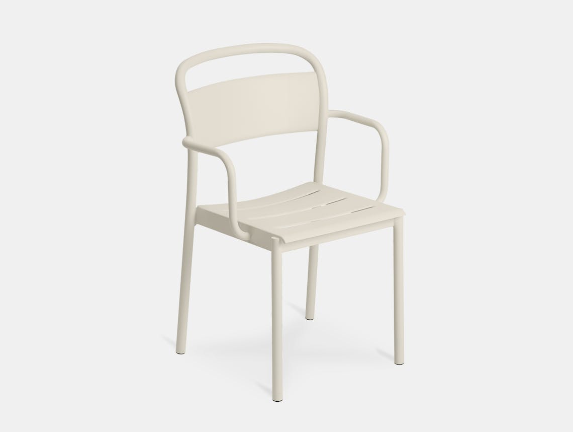 Muuto linear armchair off white front
