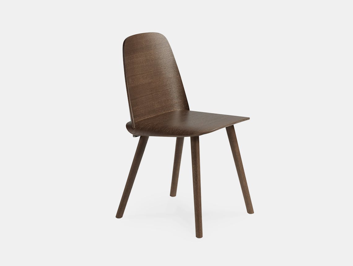 Muuto nerd chair stained brown oak