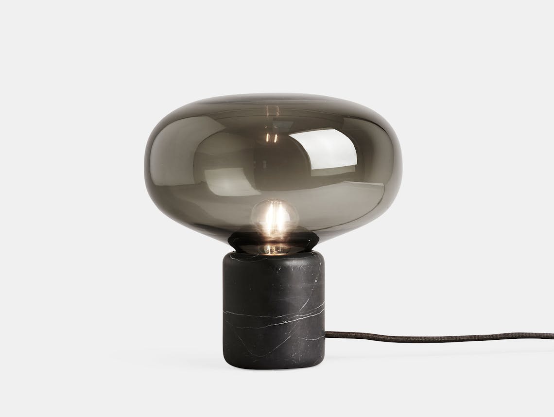 New Works Karl Johan Table Lamp Black Marble Signe Hytte