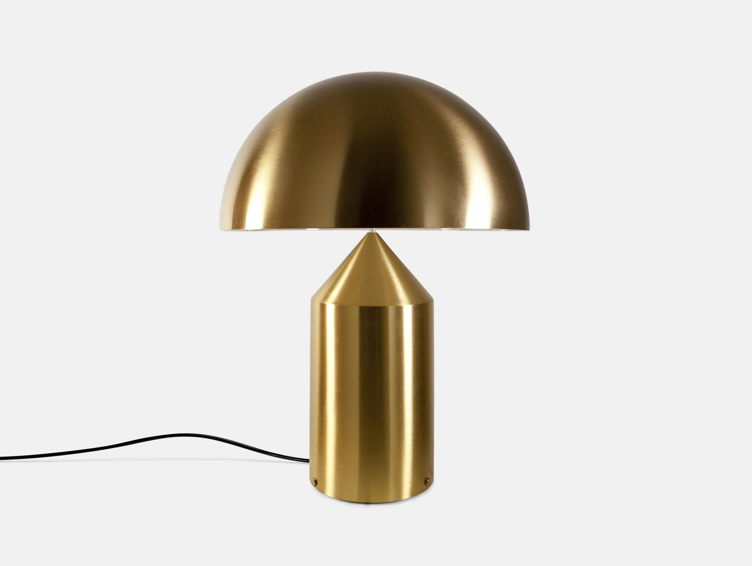Oluce Atollo Metal Table Lamp Gold Vico Magistretti