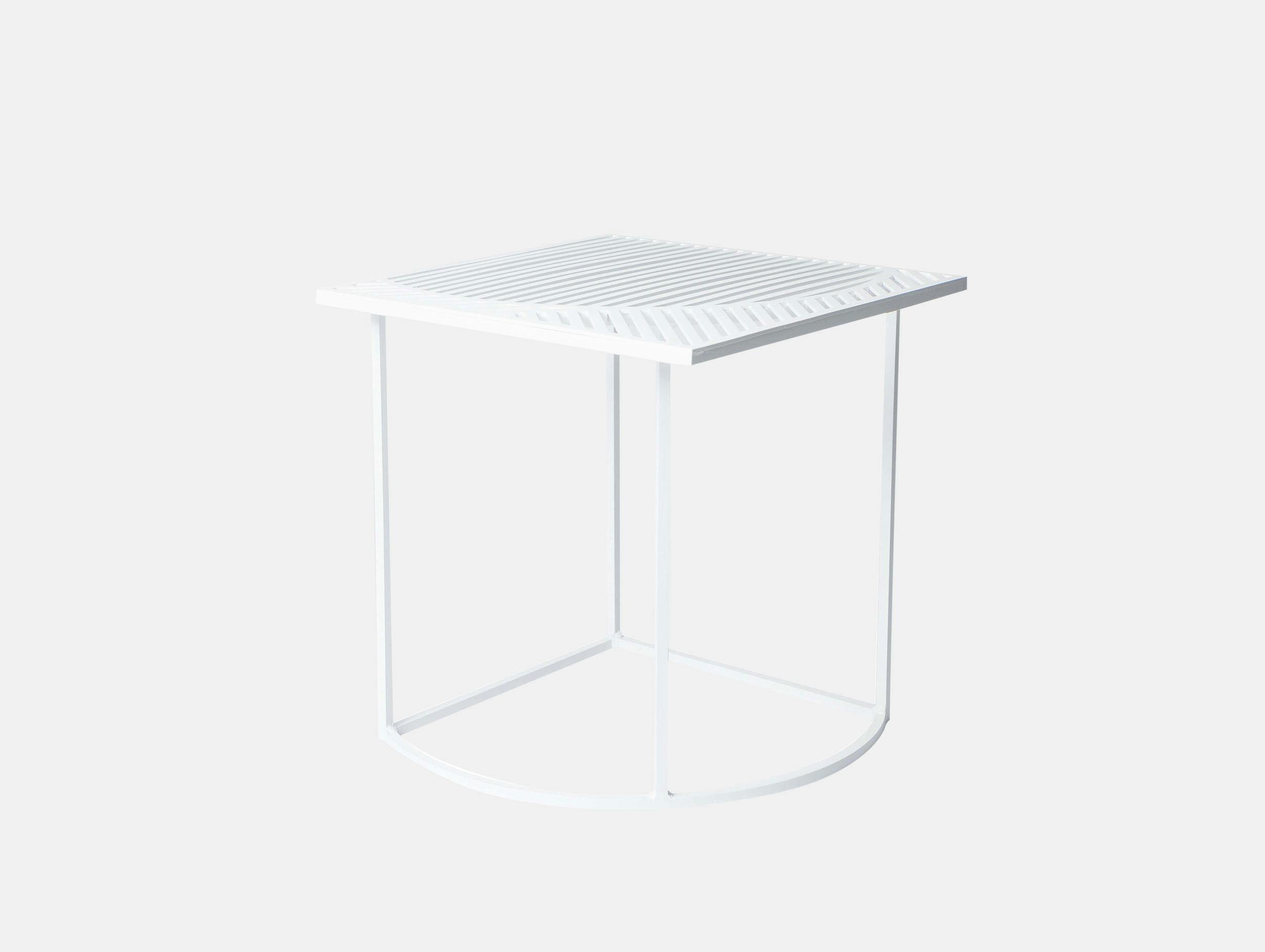 Petite Friture Iso Side Table Square White Pool