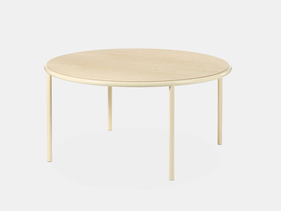 Muller van severen wooden table large round ivory birch