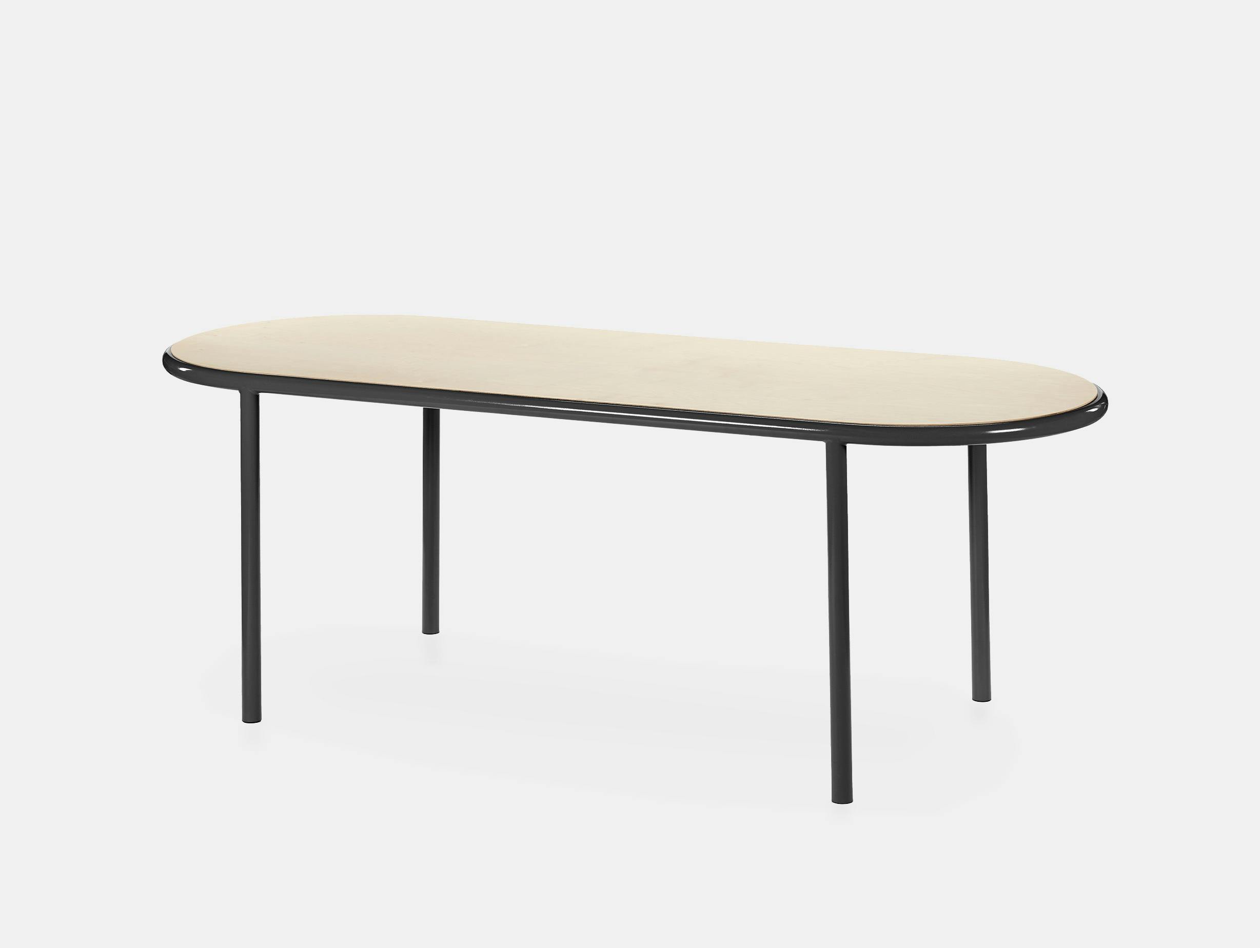 Muller van severen wooden table oval black birch