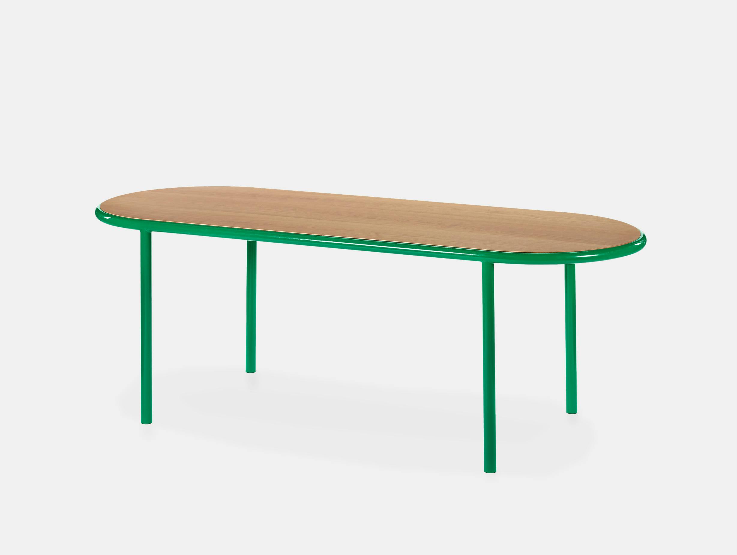 Muller van severen wooden table oval green cherry