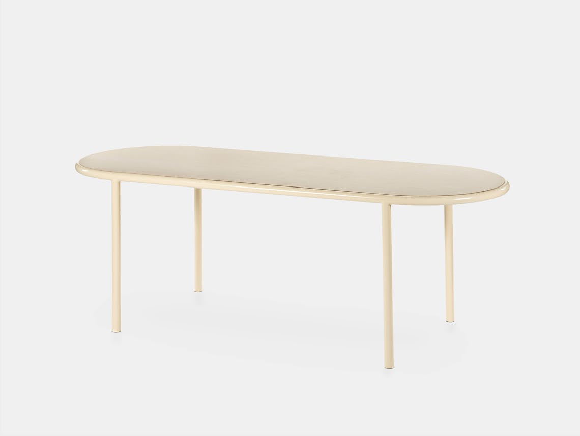 Muller van severen wooden table oval ivory birch