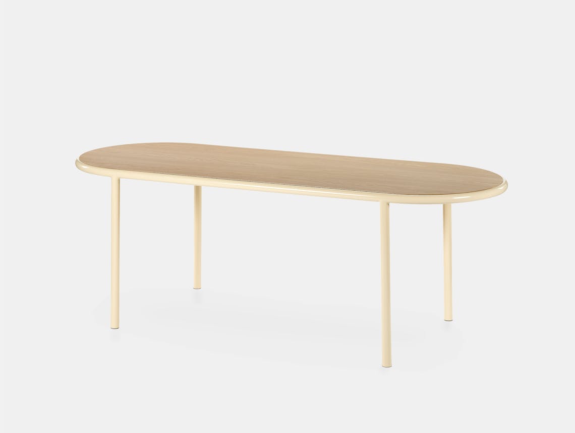 Muller van severen wooden table oval ivory ivory oak