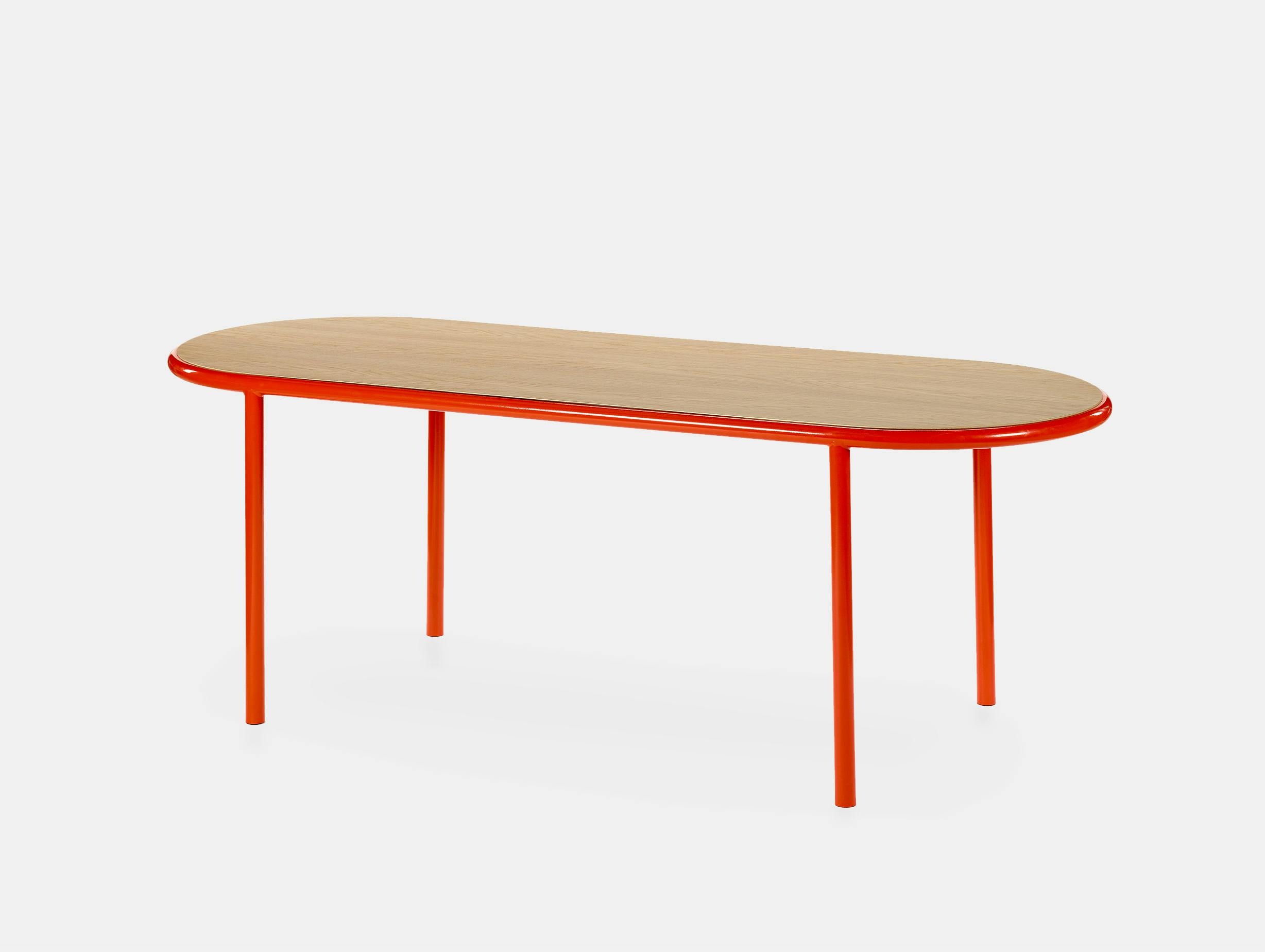 Muller van severen wooden table oval red oak