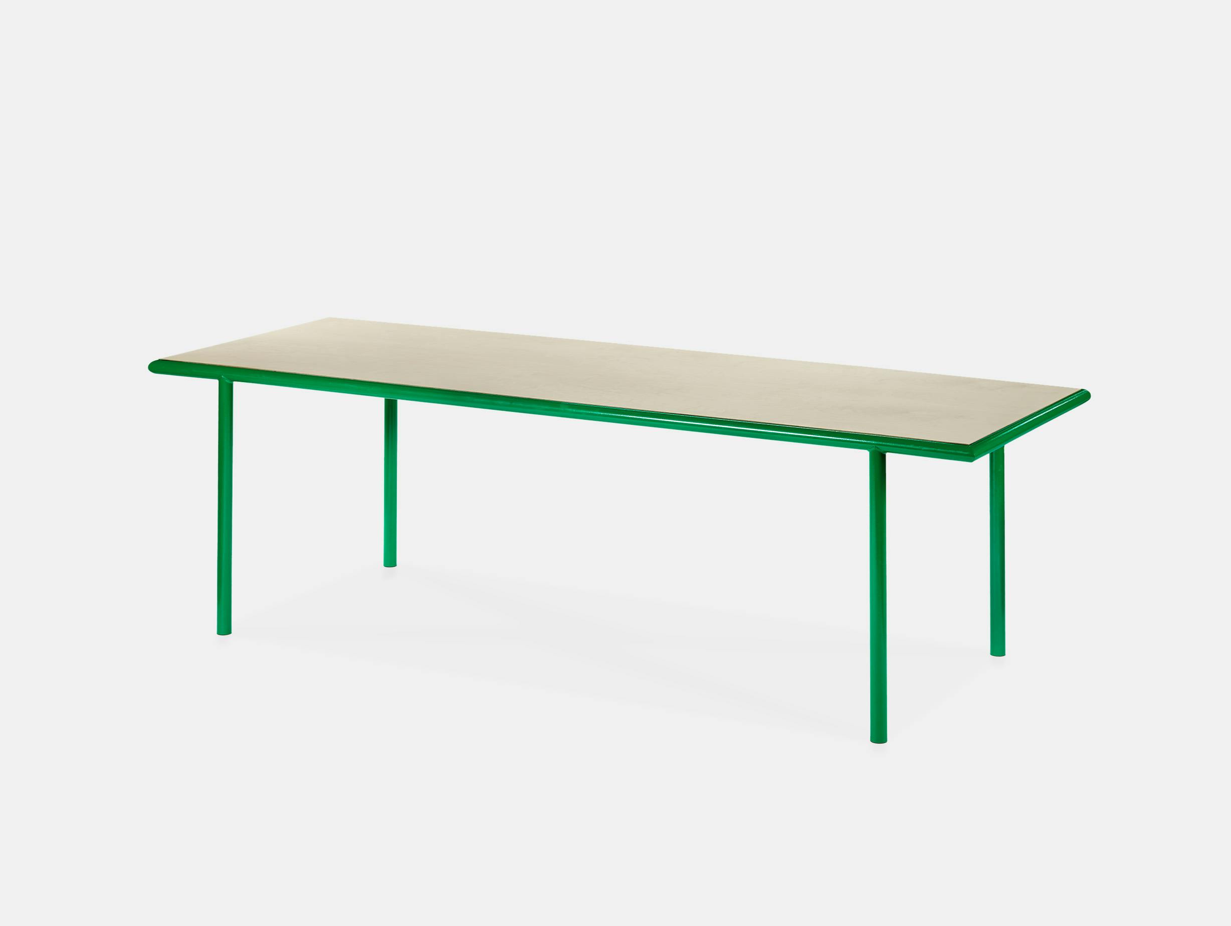 Muller van severen wooden table rectangular green birch