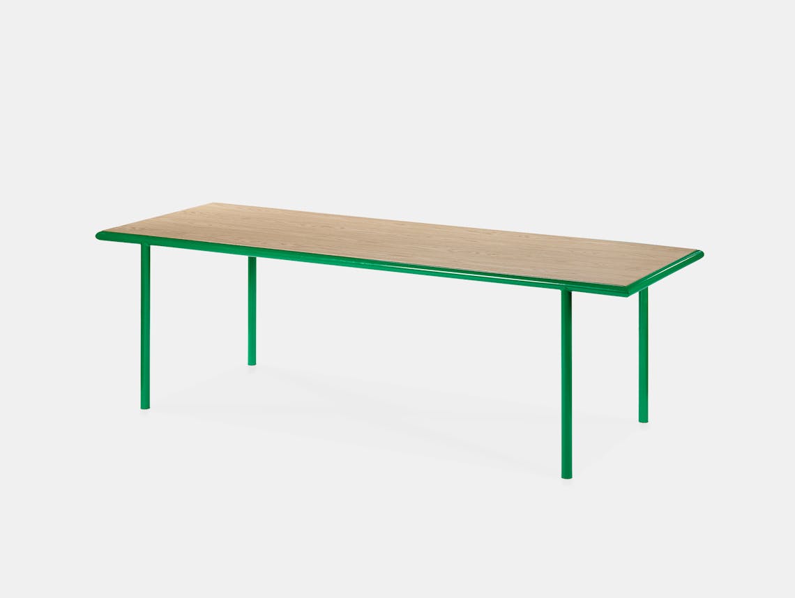 Muller van severen wooden table rectangular green oak