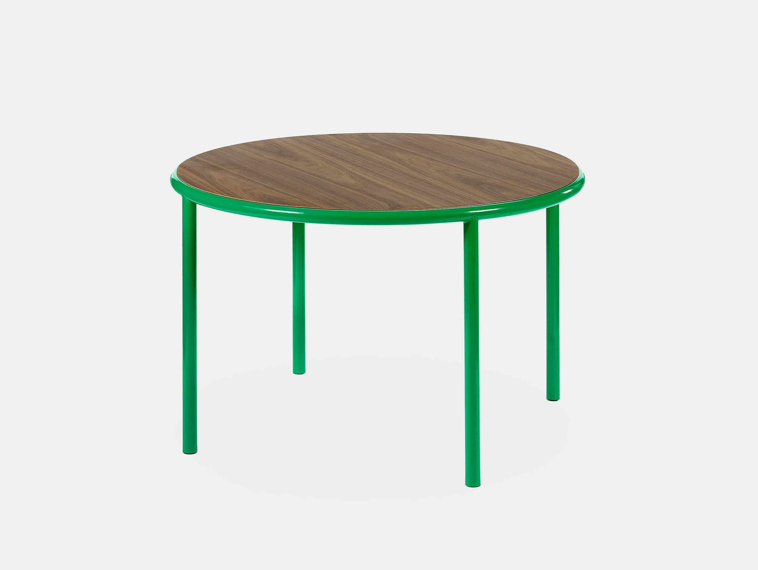 Muller van severen wooden table small round green walnut