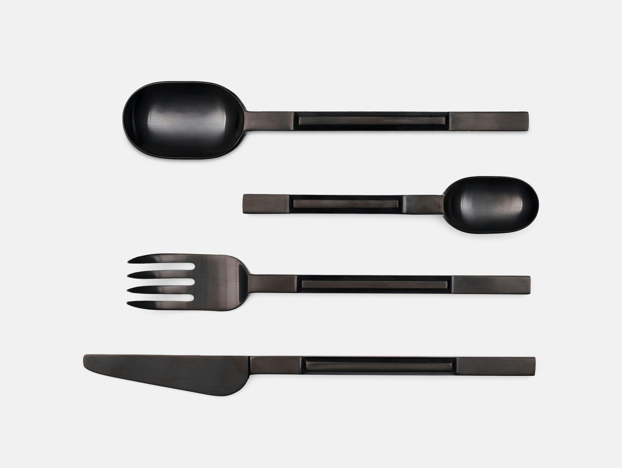 Valerie Objects Cutlery Black Steel Koichi Futatsumata