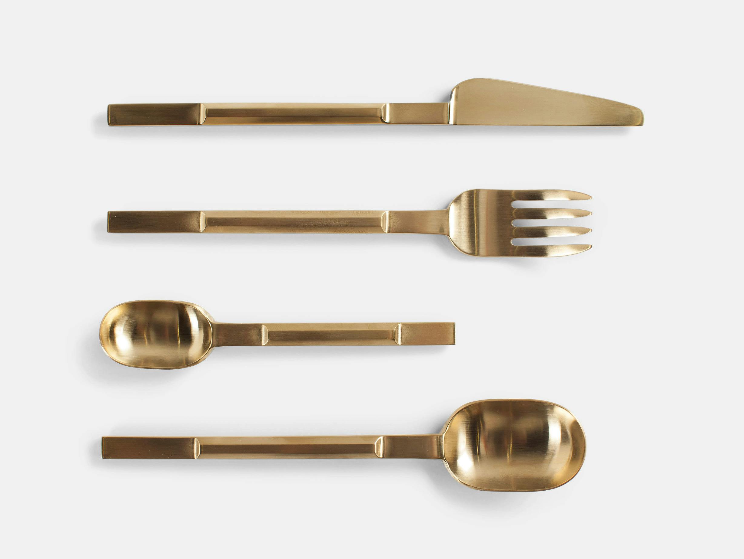 Valerie Objects Cutlery Brass Koichi Futatsumata