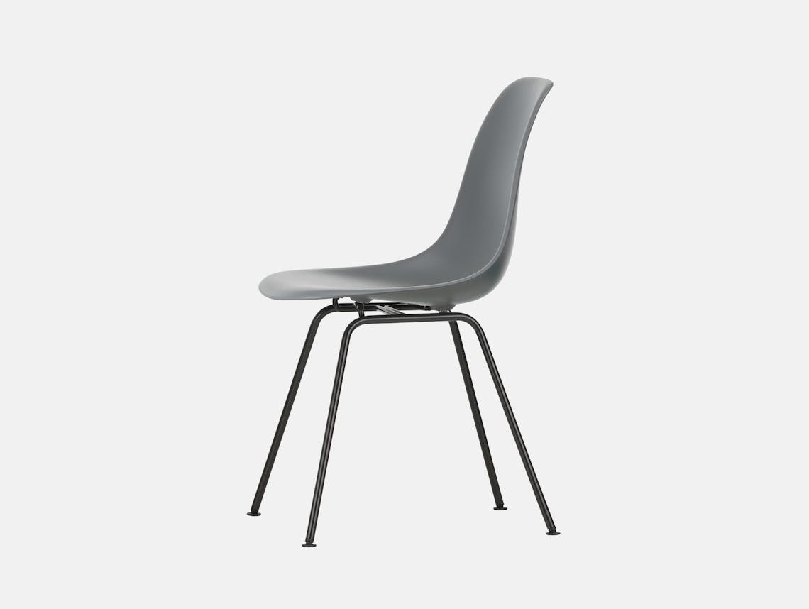 Vitra Eames DSX Plastic Chair 56 Granite Grey Blk