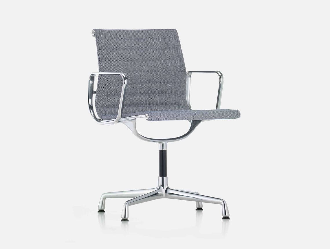Vitra Eames EA104 Aluminium Group Chair Dark Blue Ivory